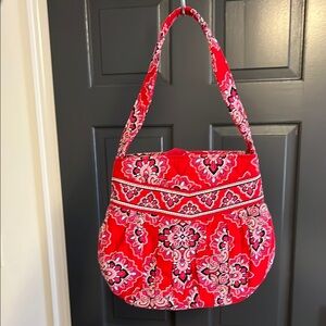 Vera Bradley Red and Pink Small Purse with Unique Paisley Design